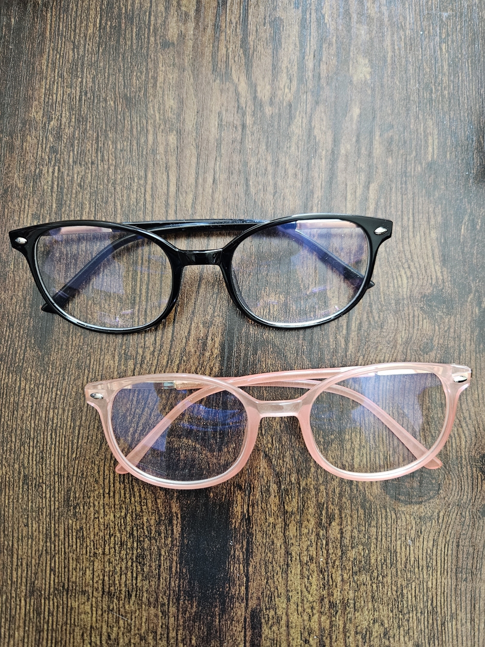 KN Blue Light Blocking Glasses Bundle - Set of 2 (Pink & Black Frames) with Case